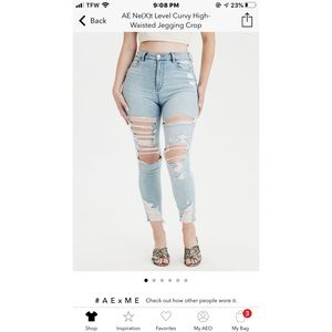 AE curvy hi-rise jegging crop